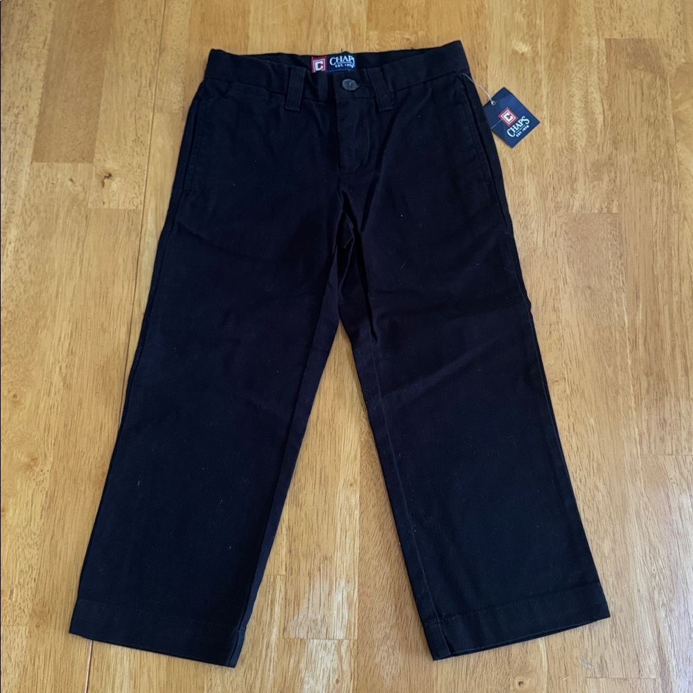 NWT Chaps Toddler Boys Black Pants Holidays